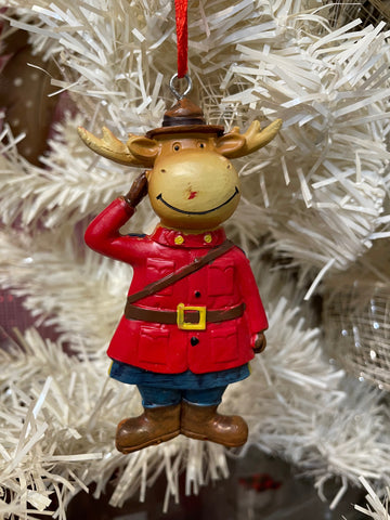 RCMP Moose Hanging Ornament