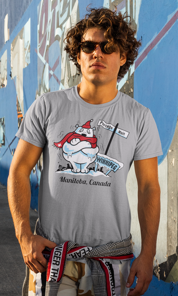 Portage & Main Cute Polar Bear Winnipeg Souvenir Youth Tee Shirt