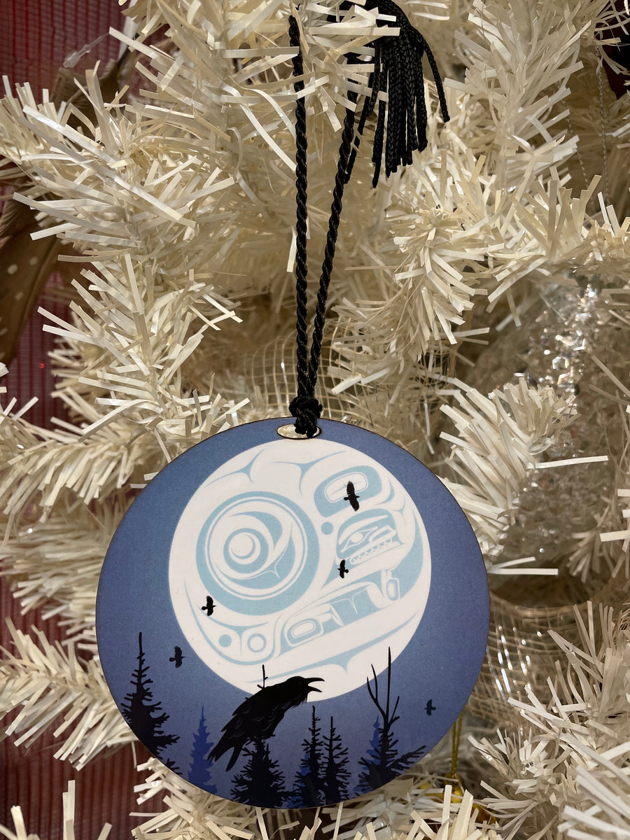 Raven Moon Decorative Hanging Ornament