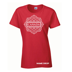 Canada Lace Missy Tailored Red Tee