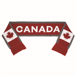 Scarf Knitted, Red Canada