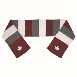 Scarf Knitted, Canada Stripe