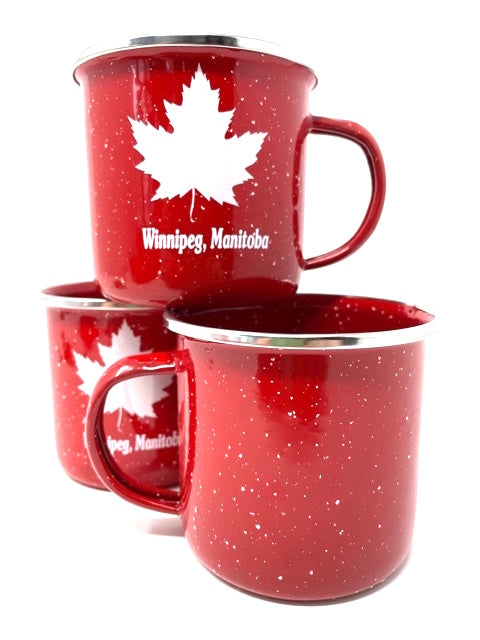 Winnipeg Red Maple Leaf Steel Enamel Mug