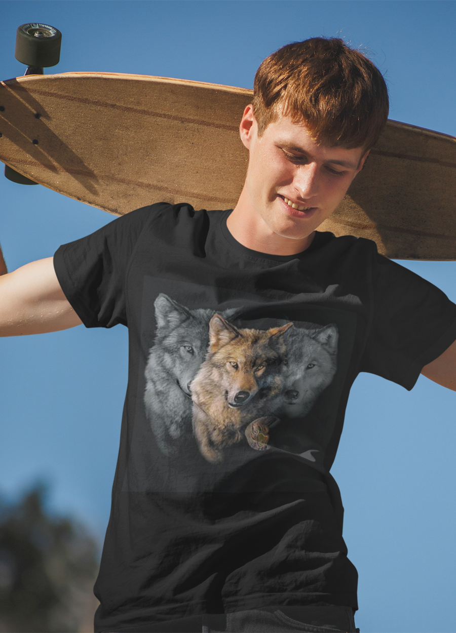 Wolf Trilogy Navy Youth Tee