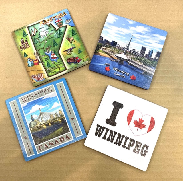 Winnipeg Manitoba Coasters Set (Set of 4)