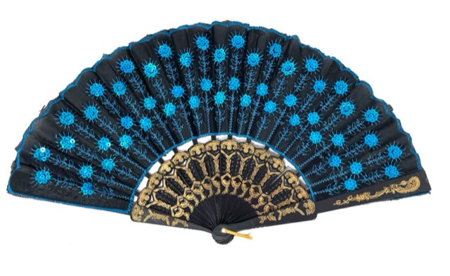 Sequins Embroidery Folding Hand Fans