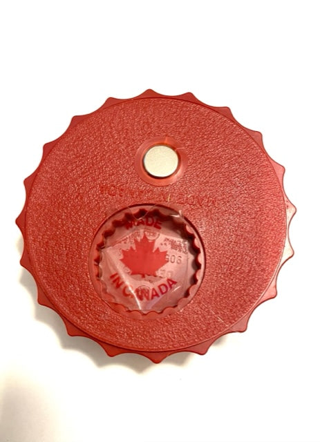 Red Maple Leaf Bottle Cap Opener Magnet