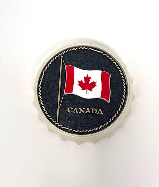 Canada Flag Bottle Cap Opener Magnet