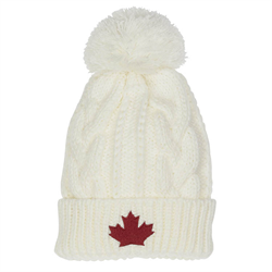 Toque Knitted, White Canada
