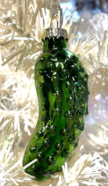 Pickle (Glossy) Glass Hanging Ornament