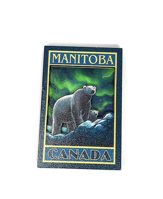 Manitoba Polar Bear Layered Magnet