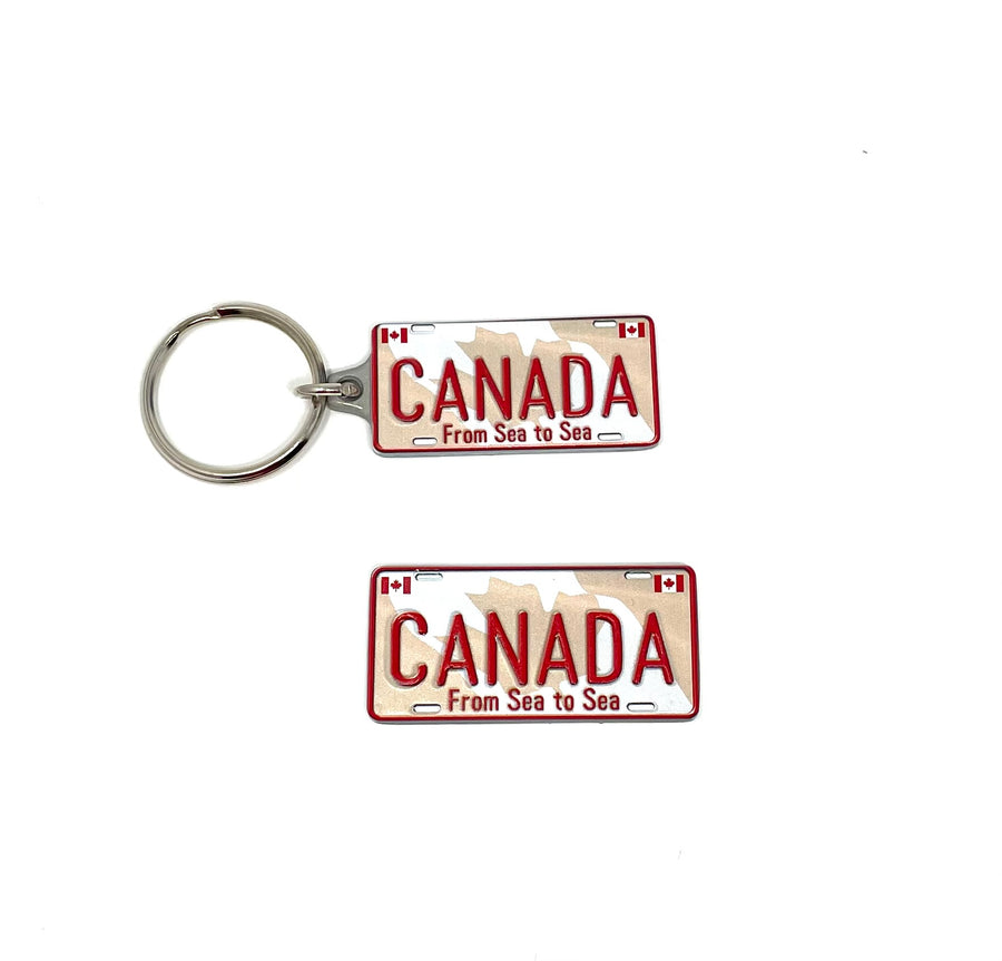 Canada License Plate Metal Keyring