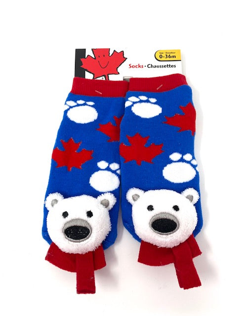 Polar Bear Plush Infant Socks