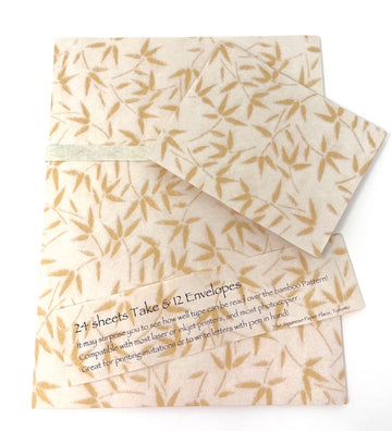 Take Bamboo Japanese Paper and Envelopes Stationery Set